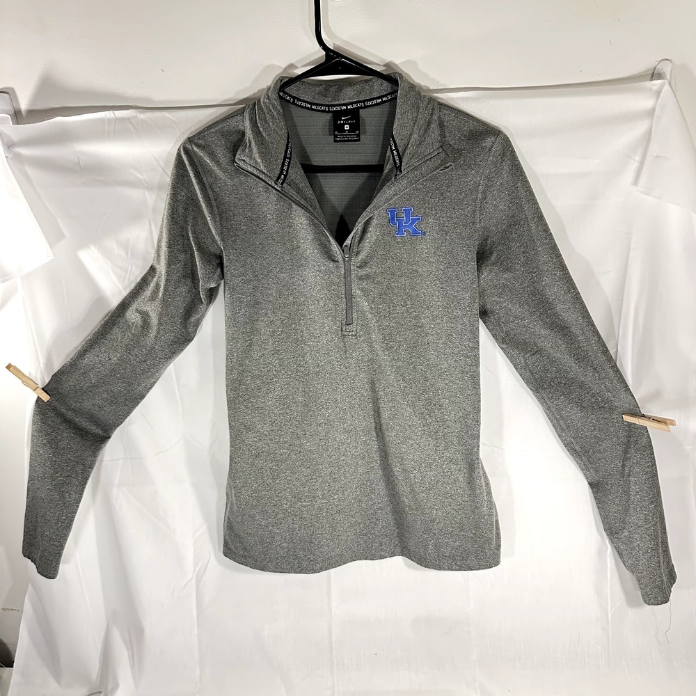 Nike Dri-Fit 1/4 Zip UK Kentucky Wildcats Women's Gray Pullover M‎ Fall